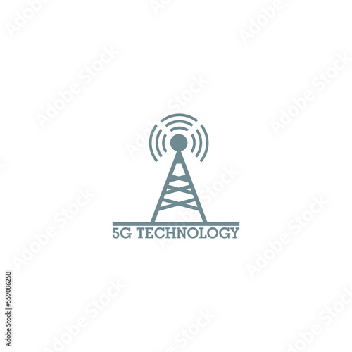 5G technology icon isolated on white background