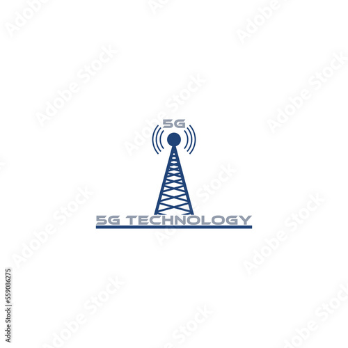 5G technology icon isolated on white background