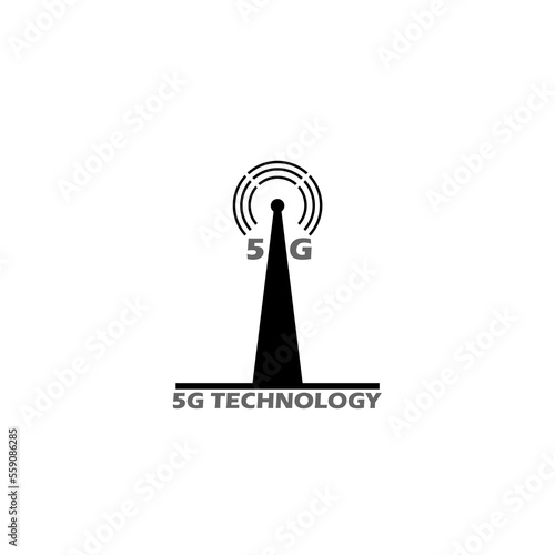 5G technology icon isolated on white background