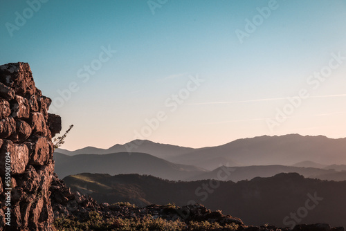 sunset over the mountains