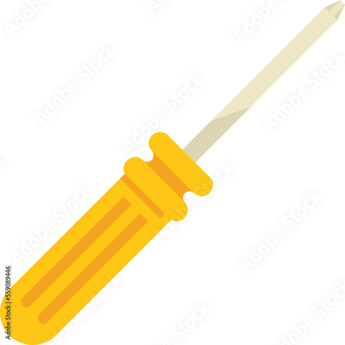 Small screwdriver icon flat vector. Service fix. Electronic device isolated