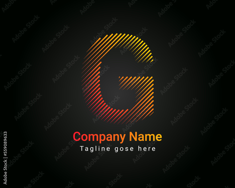 Letter G Initial minimal line font style Logo in colorful strokes. Creative typography letter G logo design Letter G Initial minimal line font style Logo in colorful strokes. Creative typography letter G logo design