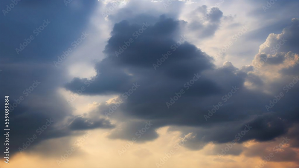 Beautiful sunset sky and dramatic sky