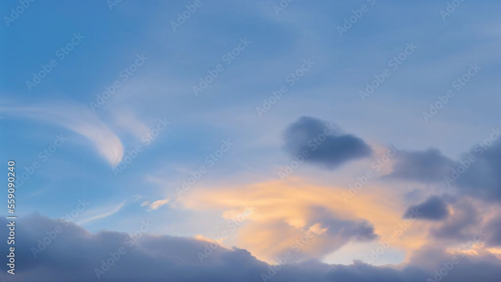 Beautiful sunset sky and dramatic sky