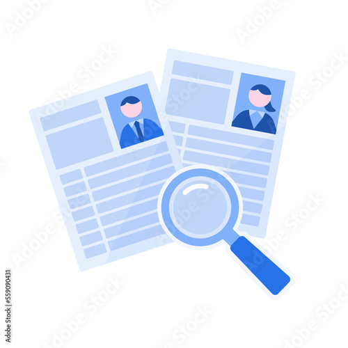 履歴書　虫眼鏡