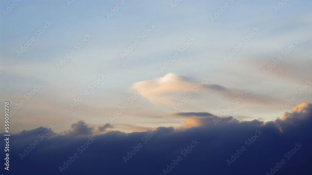 Beautiful sunset sky and dramatic sky