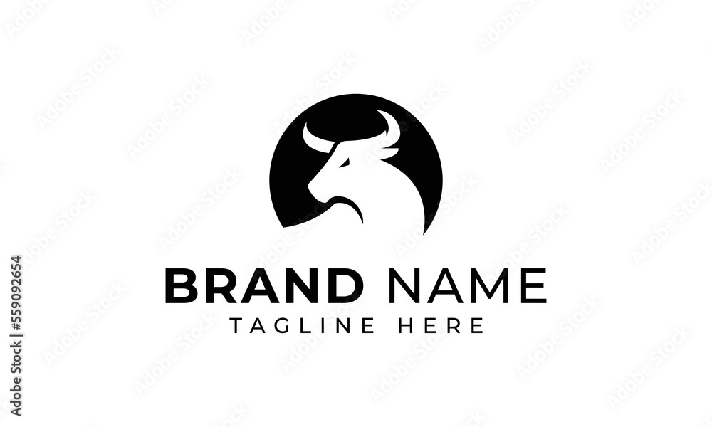 Bull, Buffalo Head Icon Logo Template, Buffalo. Bull, Buffalo Head Icon Logo Template, Buffalo.