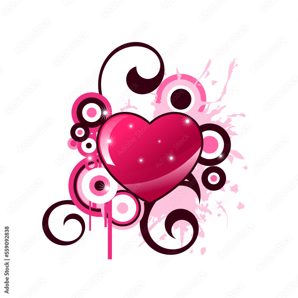 pink background with heart,Valentine 2023