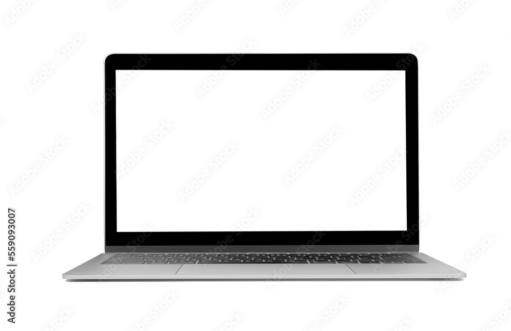 Isolated laptop with empty space on transparent png Isolated laptop with empty space on transparent png