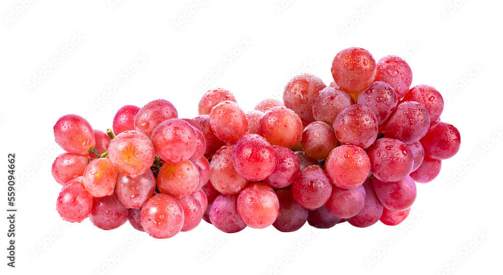 red grape  isolated on  transparent png