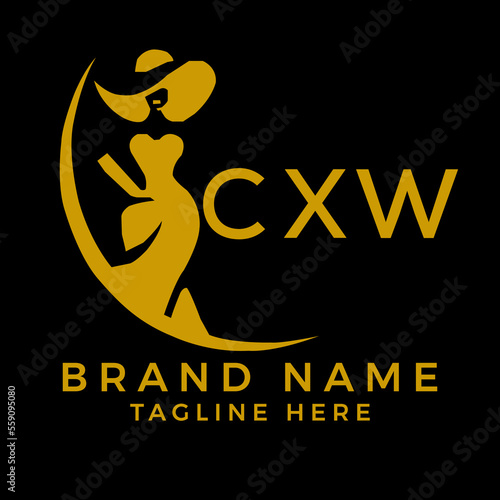 CXW fashion logo. CXW  Beauty fashion house. modeling dress jewelry. CXW fashion technology  Monogram logo design for entrepreneur and best business icon. 
 photo