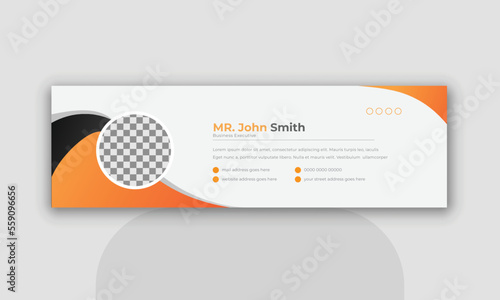 Corporate, Modern and Professional Email Signature. Creative Multipurpose business email signatures with gradient color