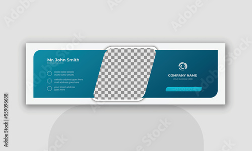 Email signature template or email footer social media cover design banner template

