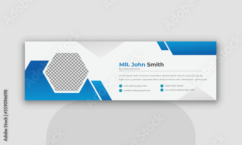 Email signature or email footer and corporate social media cover design template

