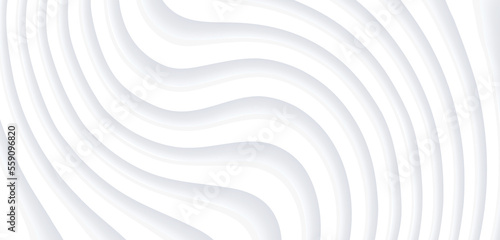 Abstract white background with 3d lines pattern