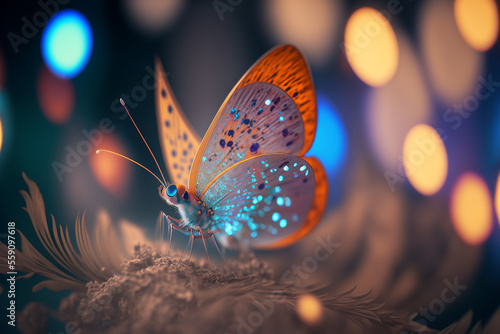 An extremely sharp and detailed portrait of butterflie macro. Generative AI. Detailed butterflie. Butterflie macro. © UIMEGA