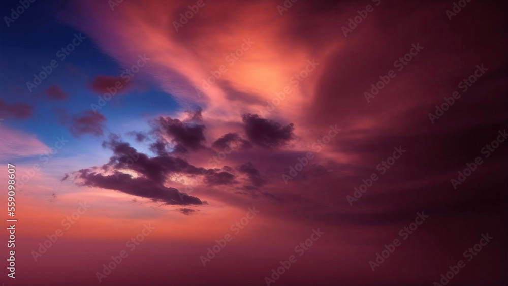 Obraz premium Beautiful sunset sky and dramatic sky