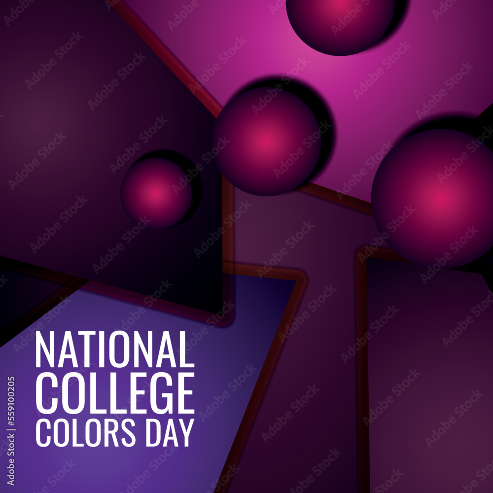 National College Colors Day. Design suitable for greeting card poster and banner