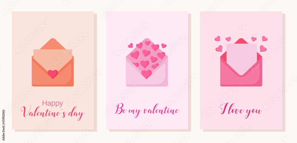 set of cards for valentine's day