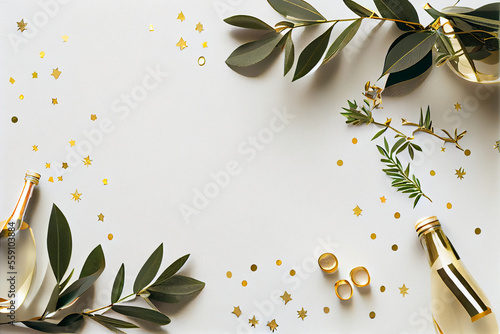 Happy New Year decorative banner - generative ai