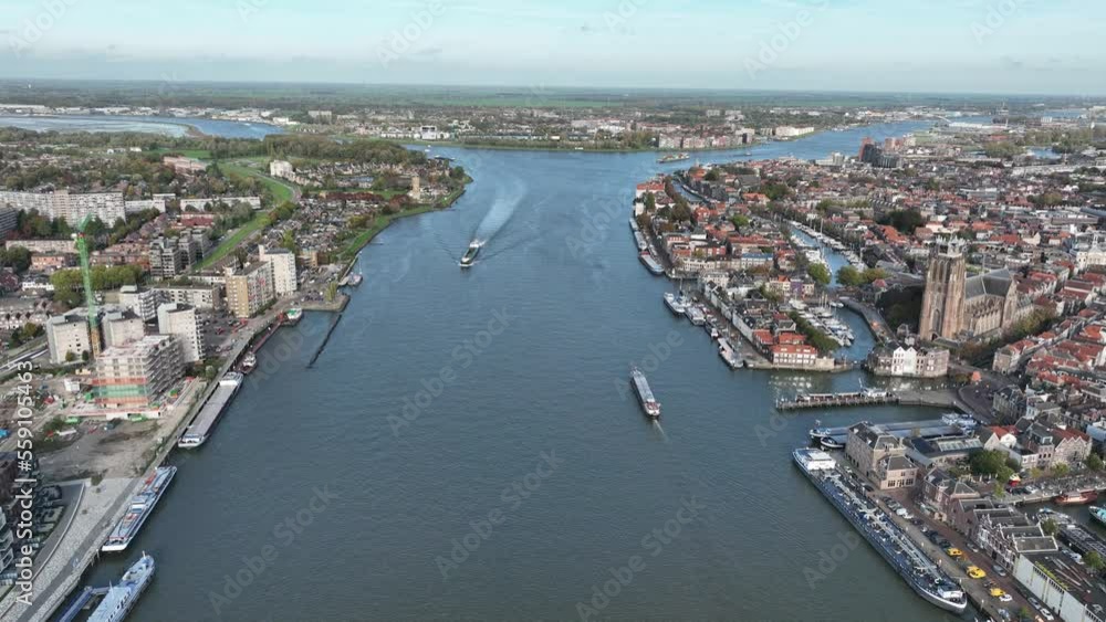Intersecting Rivers Drierivierenpunt Dordecht, River Oude Maas, Beneden Merwede and Noord ...