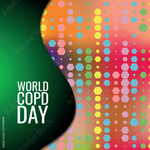 WORLD COPD DAY . Design suitable for greeting card poster and banner