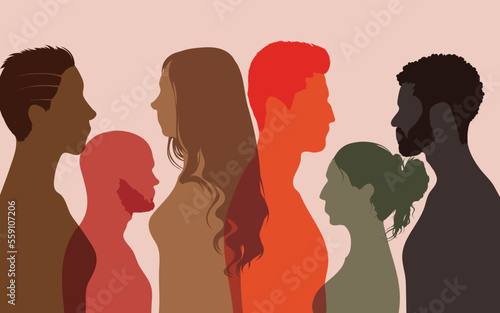 A banner group of transgender men and women, homosexuals, lesbians, gays, and heterosexuals with colours.