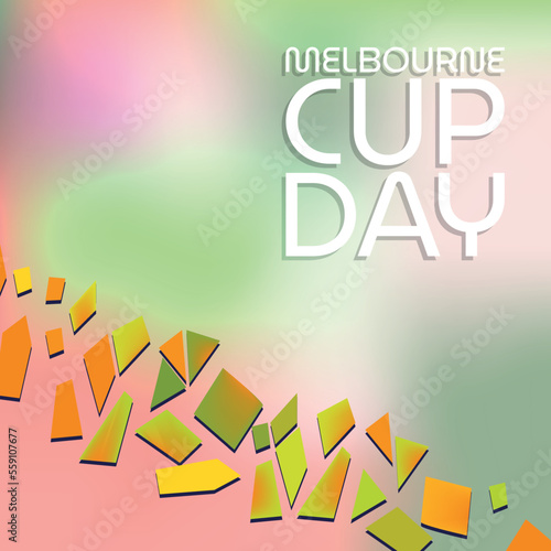 Melbourne Cup Day . Design suitable for greeting card poster and banner