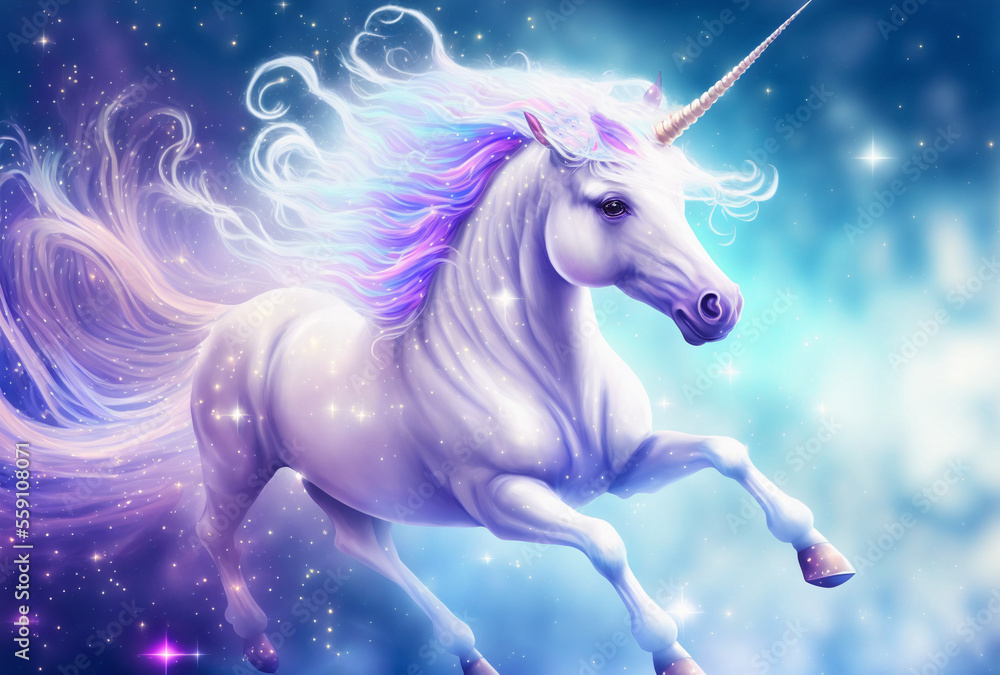 Adorable and Enchanting: Meet the Galloping Cute Magical Unicorn - A Mythical Creature Full of Magic and Wonder