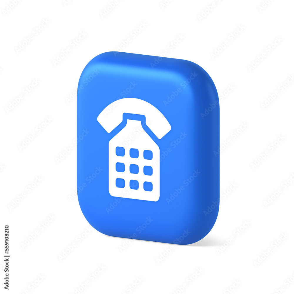 Phone call contact communication web button helpline hotline 3d realistic isometric icon Phone call contact communication web button helpline hotline 3d realistic isometric icon
