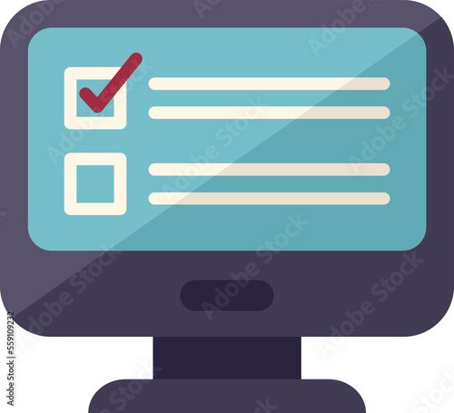 Document icon flat vector. Paper project. List exam isolated