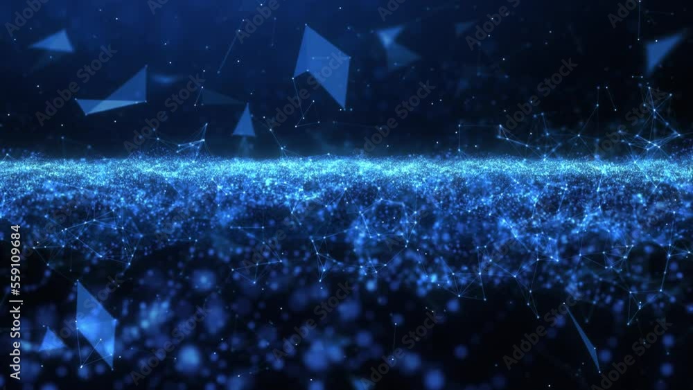 Futuristic motion background with form wave and plexus object in slow motion Futuristic motion background with form wave and plexus object in slow motion