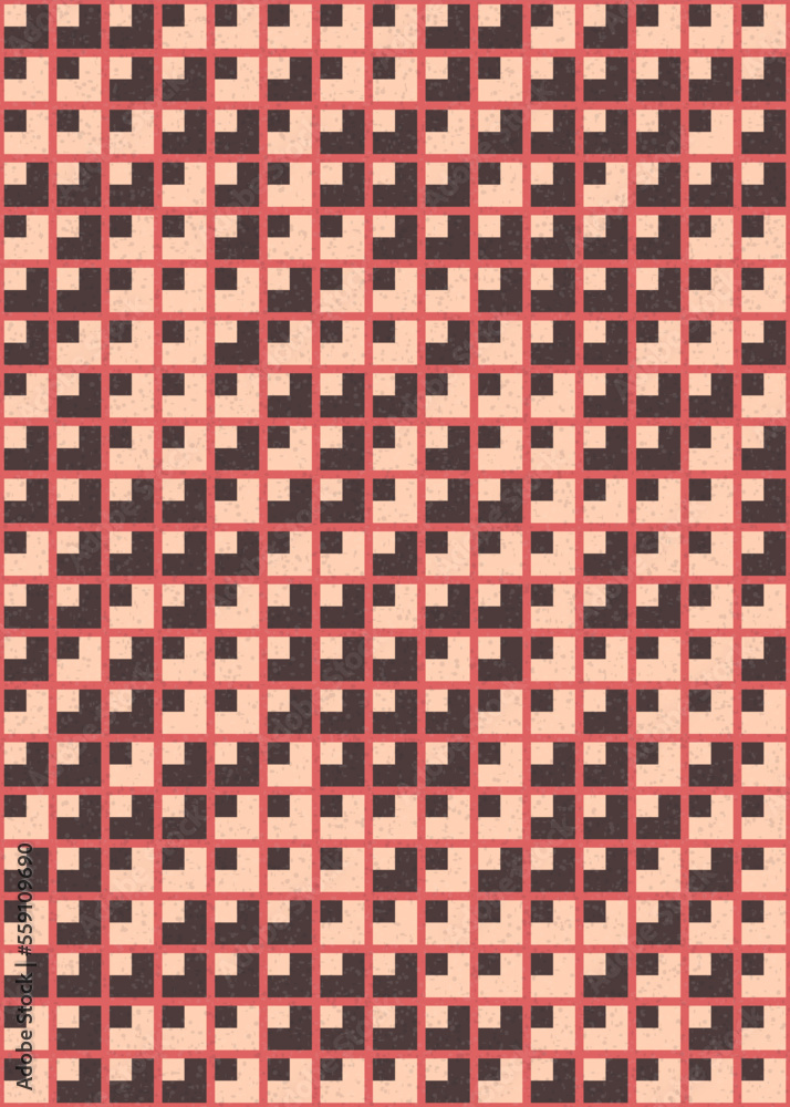 Fototapeta premium Abstract Geometric Pattern generative computational art illustration