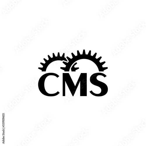 CMS settings icon isolated on white background
