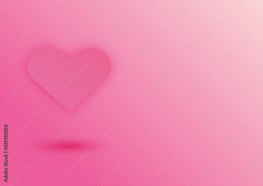 Valentine's Day vector illustration with a pink background and a pink heart The ideal choice for Valentine's Day.