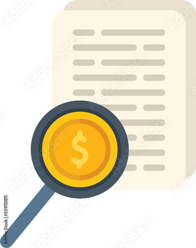 Search monetization icon flat vector. Mobile strategy. Audience monetize isolated