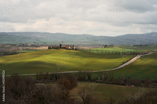 Rural landscape at Rocca d'Orcia in Val d'Orcia, Tuscany 