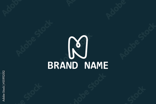 mN logo design concept with clean and creative design