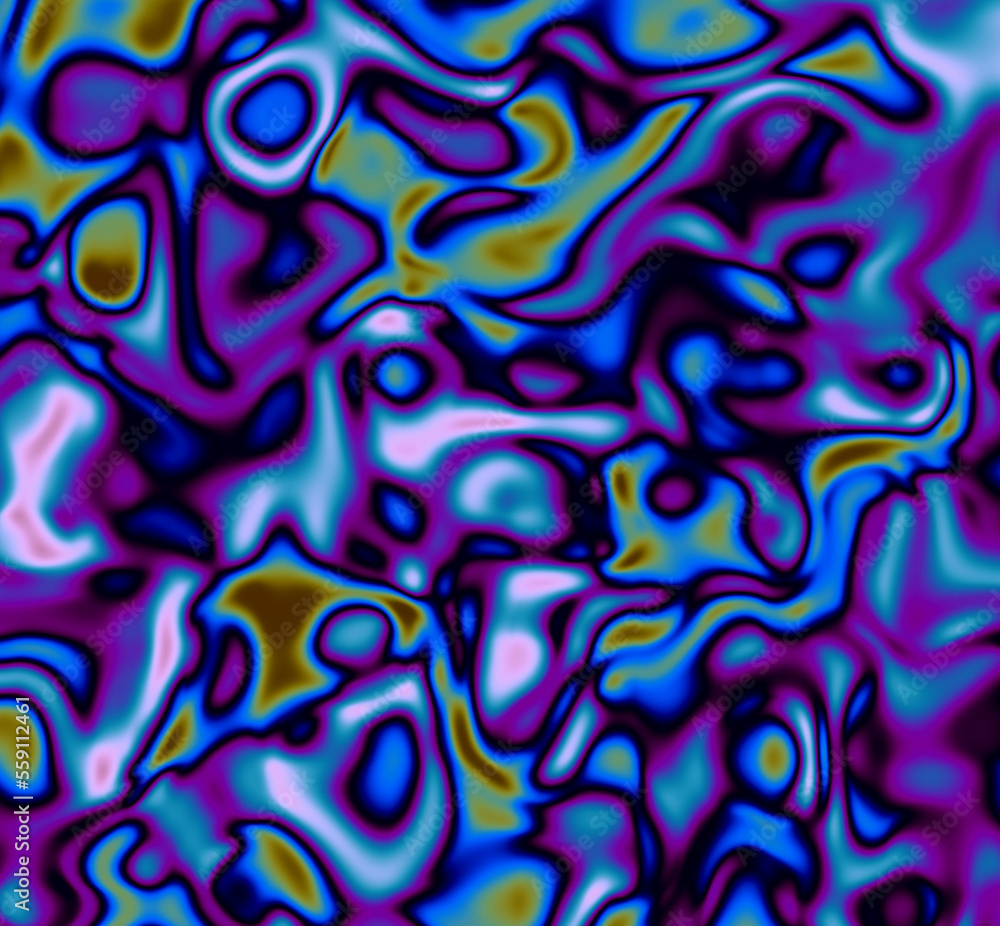 Obraz premium Colorful splashes, geometries, clouds, fluid geometries, sky shapes, abstract background