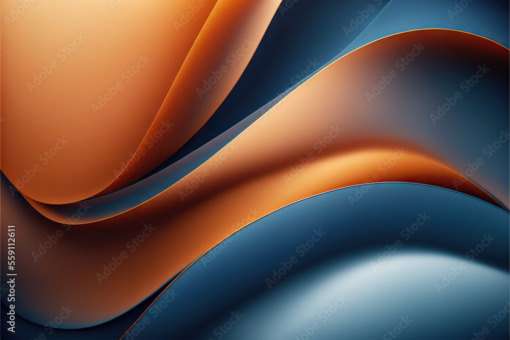 Elegant modern background with smooth lines, lights and 3d shading. Generative AI Elegant modern background with smooth lines, lights and 3d shading. Generative AI