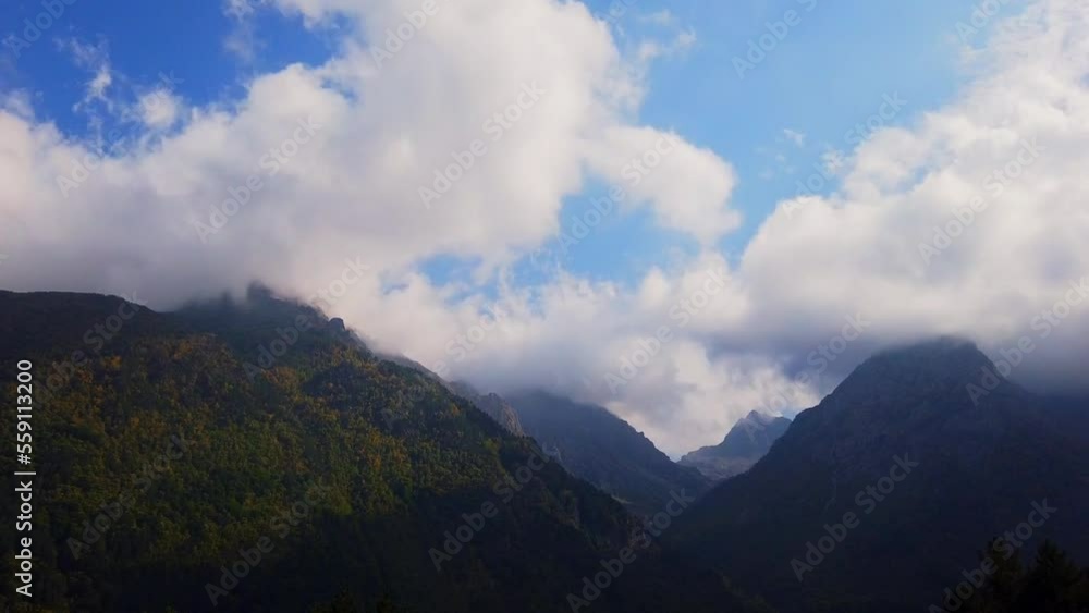 Clouds in the mountains of Ossetia. Timelapse Clouds in the mountains of Ossetia. Timelapse