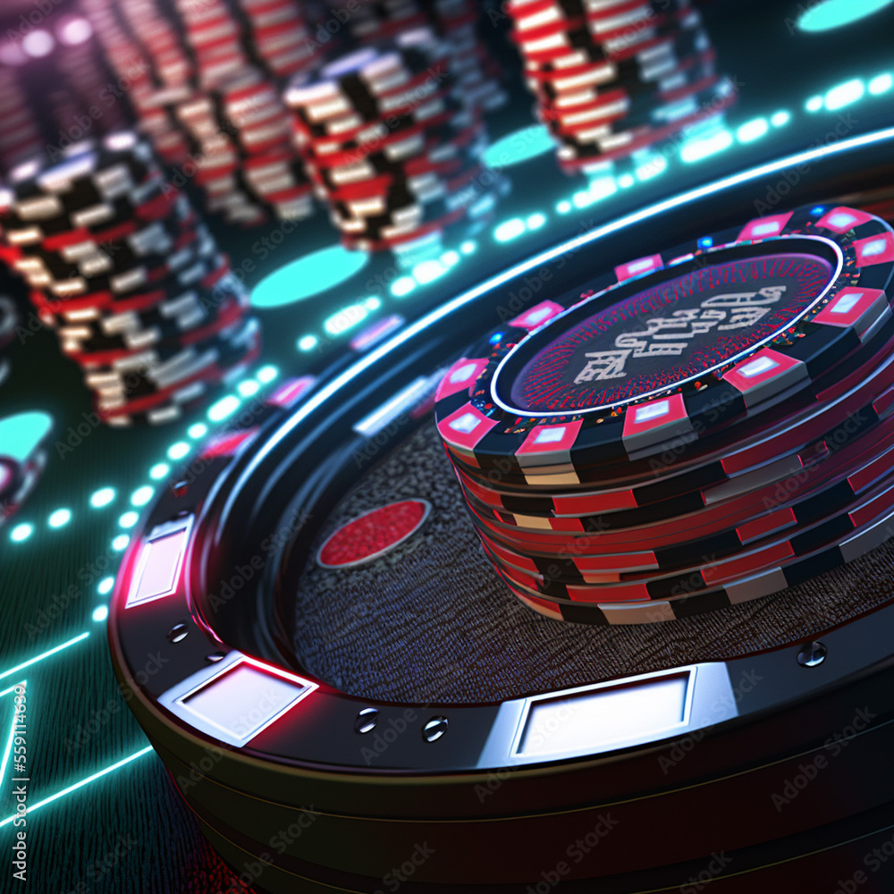 Obraz premium slot machine, slot machine in casino, casino machine, slot machine with chips, slot machine with lights,casino, gambling, gambling, slot machines casino table