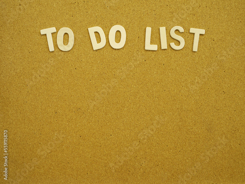 "To do list" message on wood board and copy space