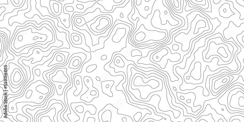 Topographic map background geographic line map with elevation assignments. Modern design with White background with topographic wavy pattern design.paper texture Imitation of a geographical map shades