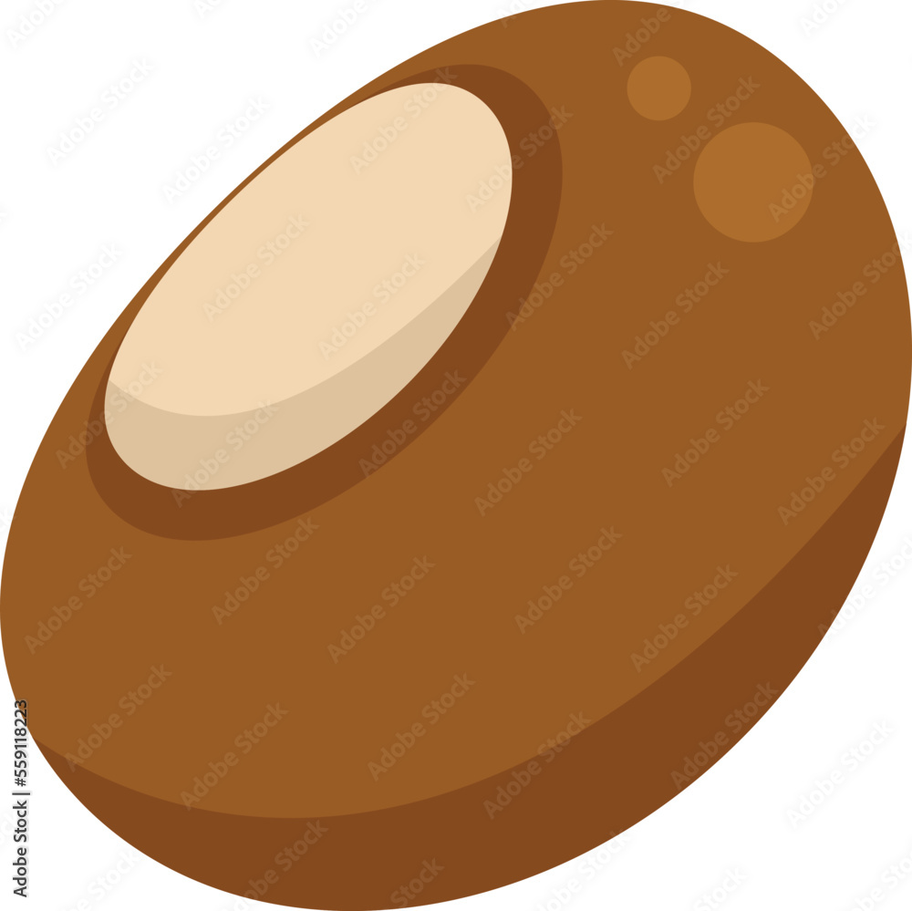 Chestnut icon flat vector. Autumn fruit. Sweet fall isolated Chestnut icon flat vector. Autumn fruit. Sweet fall isolated