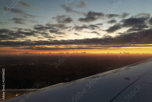 Sunrise, sunset on a plane