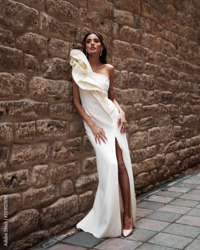 Elegant bride in a wedding dress