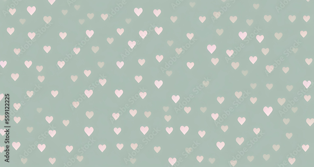 Valentine origami paper heart copy space Generative AI
