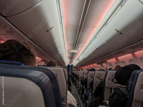 passengers inside the plane