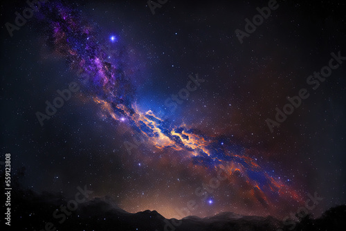 space dust and stars in the universe s milky way galaxy. Generative AI